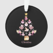 Balletdieren Ballerina kerstboom Ornament (voorkant)