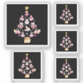 Balletdieren Ballerina kerstboom Sticker (Voorkant)