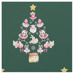 Balletdieren Ballerina kerstboom Stof