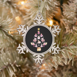 Balletdieren Ballerina kerstboom Tin Sneeuwvlok Ornament
