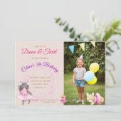 Balletdieren Foto van Birthday Party Kaart (Staand voorkant)