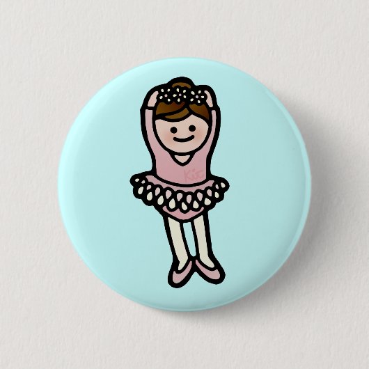 balletdoos. ronde button 5,7 cm (Voorkant)