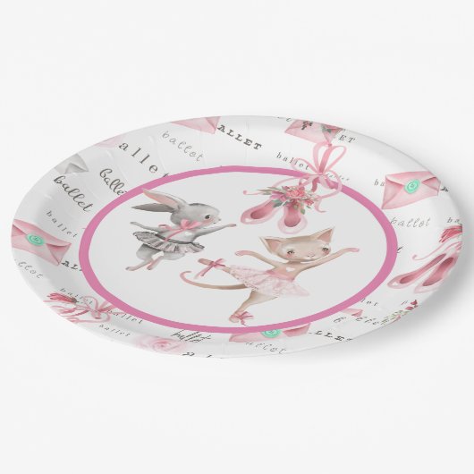 balletgezelschap papieren bordje (Gekanteld)