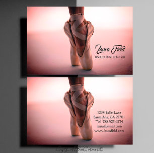 balletinstructeur minimalist visitekaartje