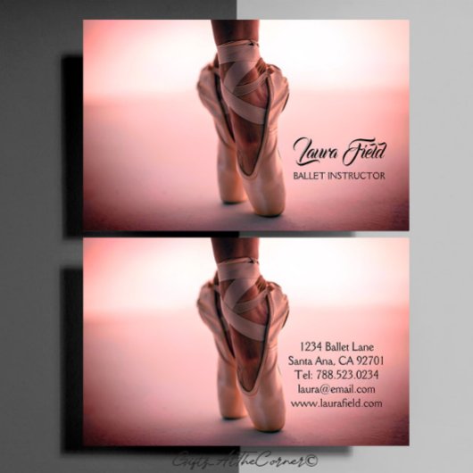 balletinstructeur minimalist visitekaartje