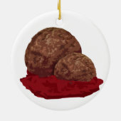 Balletjes in saus keramisch ornament (Achterkant)