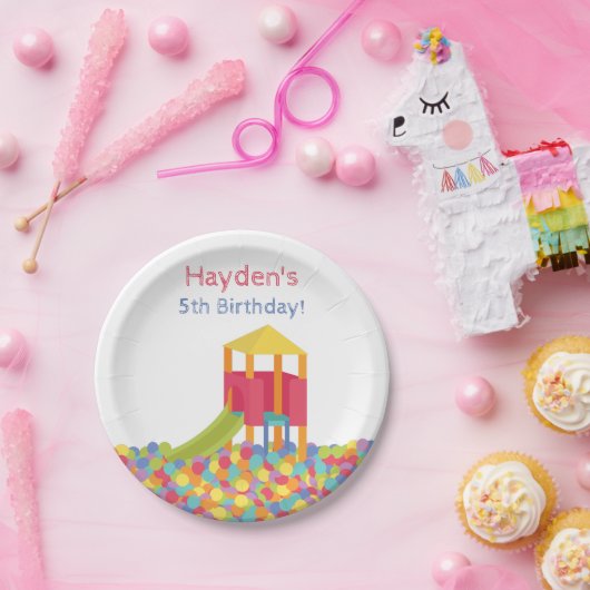 Balletjes voor afspeelplaatsen Kind Birthday Party Papieren Bordje (Feest)