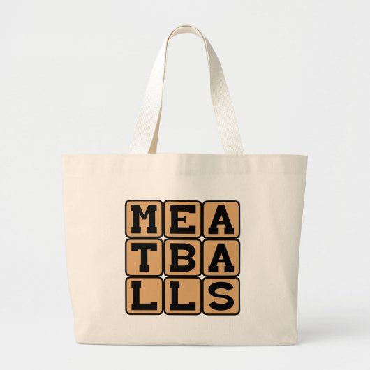 Balletjes, vriend van spaghetti grote tote bag (Voorkant)