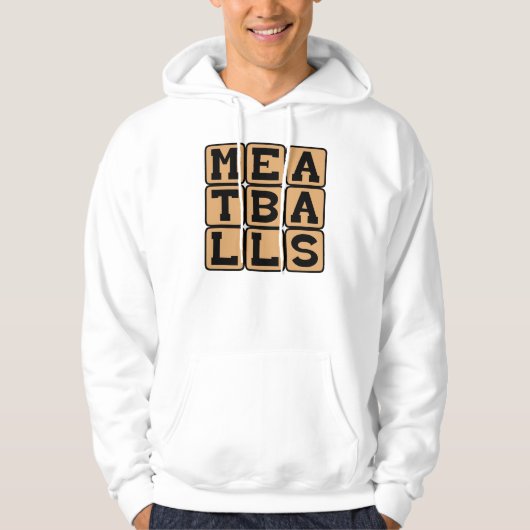 Balletjes, vriend van spaghetti hoodie (Voorkant)