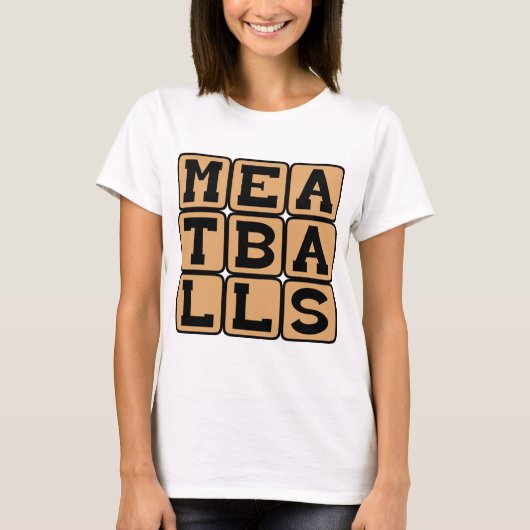 Balletjes, vriend van spaghetti t-shirt (Voorkant)