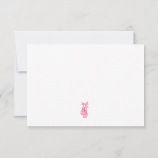 Balletjurk baby shower bedankt voor je opmerking kaart (Achterkant)