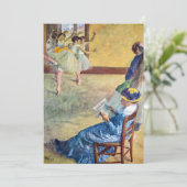 Balletklas, de danszaal door Edgar Degas Kaart (Staand voorkant)