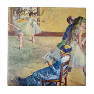 Balletklas, de danszaal door Edgar Degas Tegeltje