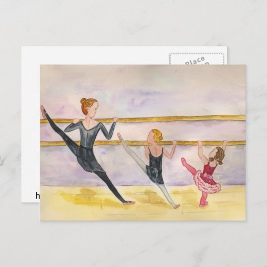 Balletklasse Briefkaart (Voorkant / Achterkant)