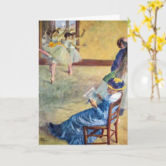 Balletklasse, de Dans Hall van Edgar Degas Kaart (Gele Bloem)