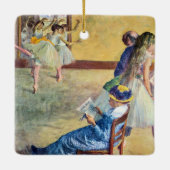 Balletklasse, de Dans Hall van Edgar Degas Keramisch Ornament (Achterkant)