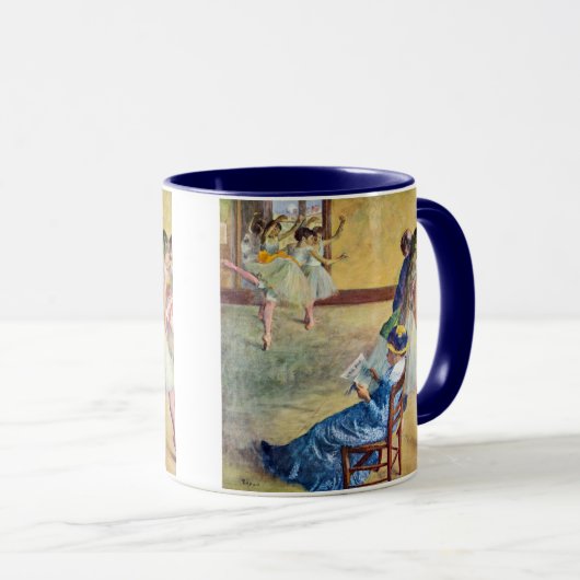 Balletklasse, de Dans Hall van Edgar Degas Mok (Voorkant rechts)