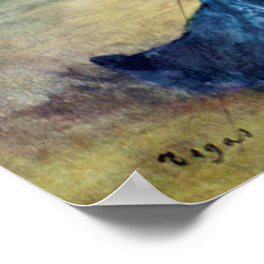 Balletklasse, de Dans Hall van Edgar Degas Poster (Hoek)