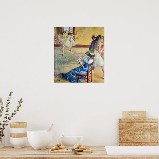 Balletklasse, de Dans Hall van Edgar Degas Poster (Keuken)