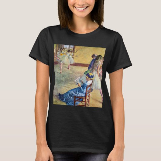 Balletklasse, de Dans Hall van Edgar Degas T-shirt (Voorkant)
