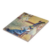 Balletklasse, de Dans Hall van Edgar Degas Tegeltje (Zijkant)