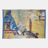 Balletklasse, de Dans Hall van Edgar Degas Theedoek (Horizontaal)