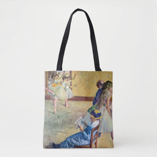 Balletklasse, de Dans Hall van Edgar Degas Tote Bag (Voorkant)