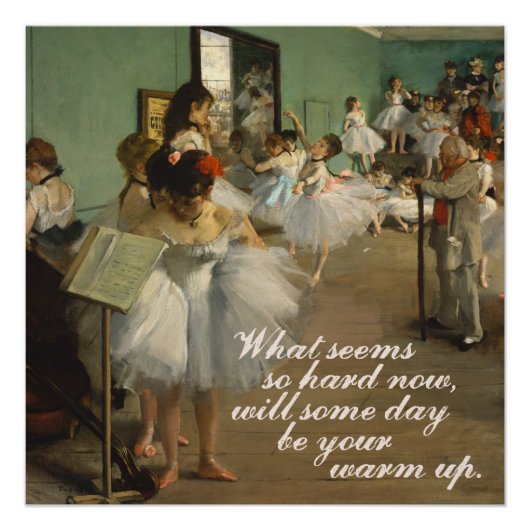 Balletklasse | Edgar Degas | Inspirerend prijsopga Poster (Voorkant)