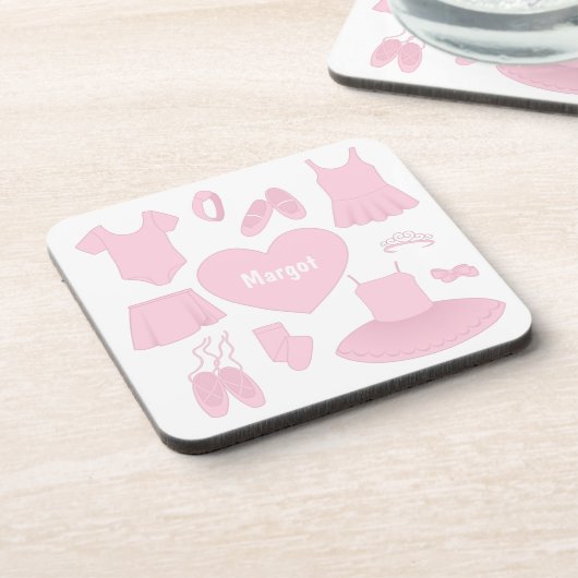 Balletkleding Onderzetter - Witte achtergrond (Linkerzijde)