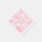 Balletkleding Papier servet - Roze achtergrond (Hoek)