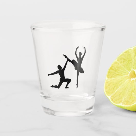 Balletkoppel dans shot glas (Voorkant)