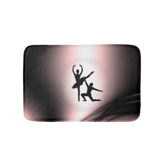Balletkoppel Danst met Roze Accent Badmat (Voorkant)