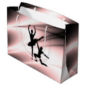 Balletkoppel Danst met Roze Accent Groot Cadeauzakje (Achterkant Gekanteld)