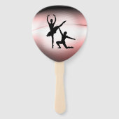 Balletkoppel Danst Met Roze Accent Handwaaier (Voorkant)