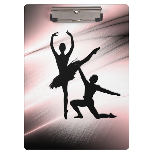 Balletkoppel Danst met Roze Accent Klembord (Voorkant)