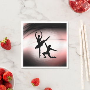 Balletkoppel Danst Met Roze Accent Servet