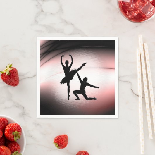 Balletkoppel Danst Met Roze Accent Servet (Insitu)
