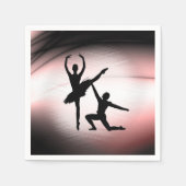 Balletkoppel Danst Met Roze Accent Servet (Voorkant)