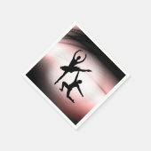 Balletkoppel Danst Met Roze Accent Servet (Hoek)