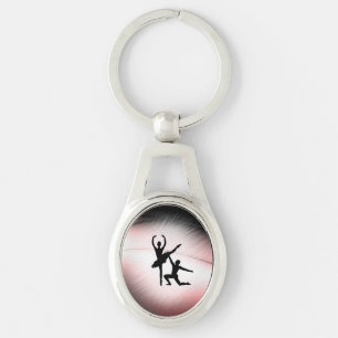 Balletkoppel Danst met Roze Accent Sleutelhanger