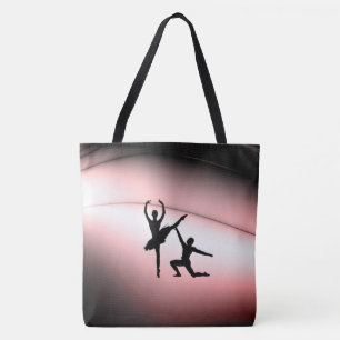 Balletkoppel Danst Roze Accent Boodschappentas Tote Bag