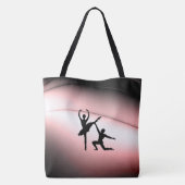 Balletkoppel Danst Roze Accent Boodschappentas Tote Bag (Achterkant)