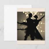 Balletkoppel in grijs vintage informatiekaartje (Voorkant / Achterkant)