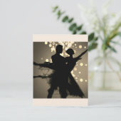 Balletkoppel in grijs vintage informatiekaartje (Staand voorkant)