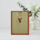 Balletkostuum voor LA SYLPHIDE Briefkaart (Staand voorkant)