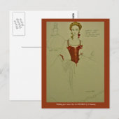 Balletkostuum voor LA SYLPHIDE Briefkaart (Voorkant / Achterkant)
