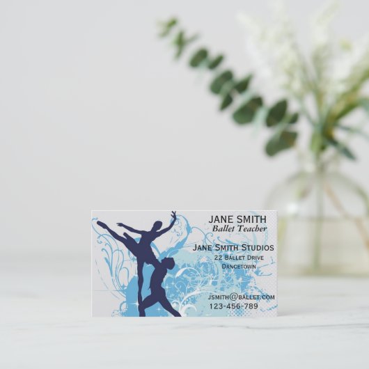 Balletleraar balletstudio's dansstudio's visitekaartje (Staand voorkant)