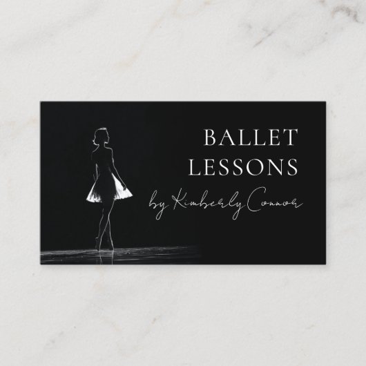 Balletles Ballerina Performance Solid Black Visitekaartje (Voorkant)