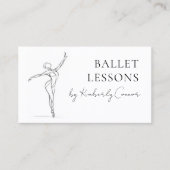 Balletles Een Lijn Lijn Lijn Ballerina Tekenen Visitekaartje (Voorkant)