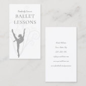 Balletles Grijze Ballerina Visitekaartje (Voorkant / Achterkant)